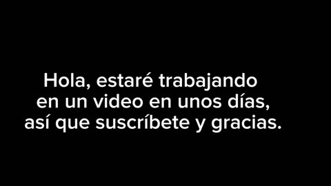 Hola, estaré trabajando en un video en unos días, así que suscríbete y gracias.