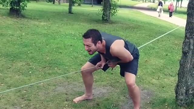 Collab copyright protection - run shirt slack line guy nutter