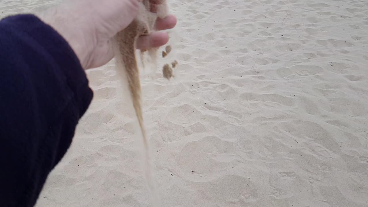 Falling sand slow motion. Dartmoor