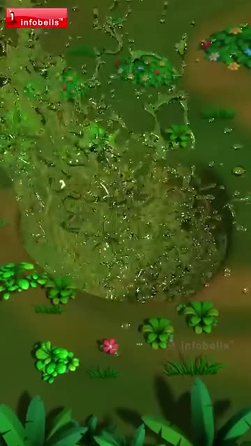 Animal Running - Surprise Magic _ Hindi Rhymes _ Cartoons _ Infobells(360P)