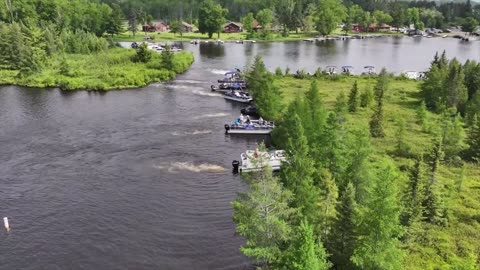 Chippewa Flowage Floating Bog Gets Moved by Boats