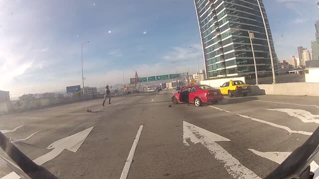 Car Chase on Bay Bridge - 9am 01/21/2016