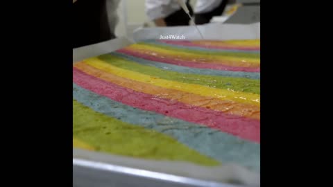 Rainbow Cake Korean Food