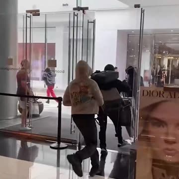 This is what the robbery of a Gucci store in Los Angeles looks like.