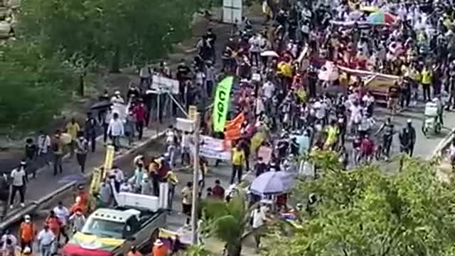 Marcha pacífica atraviesa Bocagrande