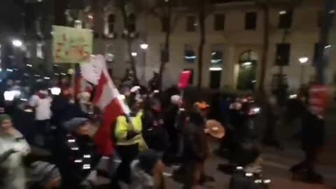 奧地利聖誕節反疫苗遊行抗議
