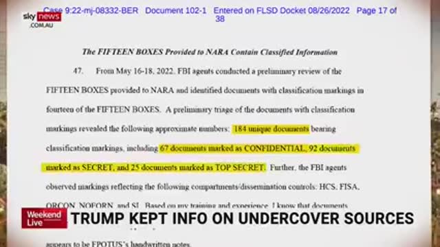 'Completely alarming': Redacted version of Trump affidavit released