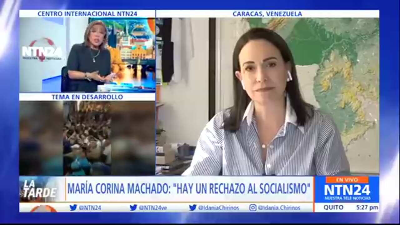 "A culpa é algo que me assombra todos os dias": María Corina Machado sobre seus filhos na NTN24.