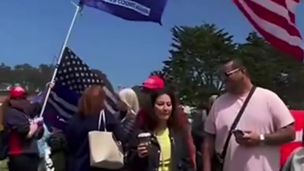 .@realDonaldTrump supporters gathered at San Francisco's Marina Green,