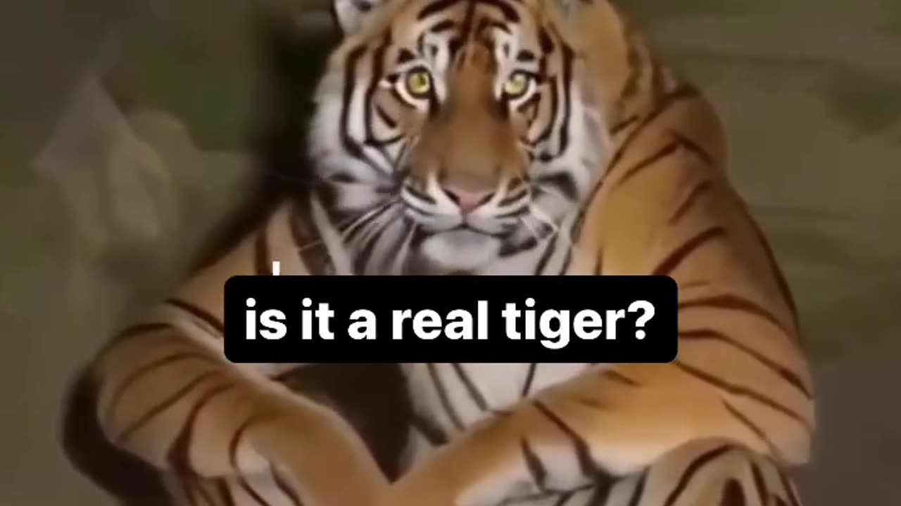 It's a real tiger 🐯🐯🐯