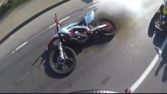 Biker failed to perform stunts for a long time