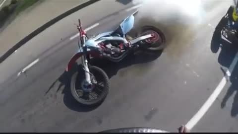 Biker failed to perform stunts for a long time