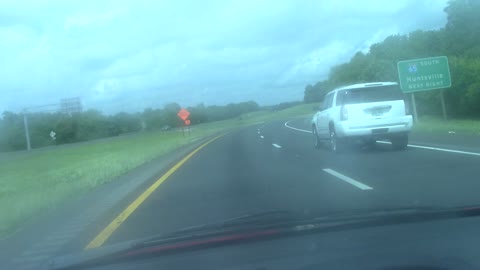 say hi/bye to the white suv