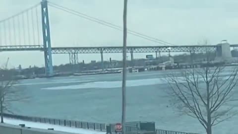 US - Canada border today, Ambassador Bridge closed