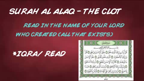 Surah Alaq -Translation