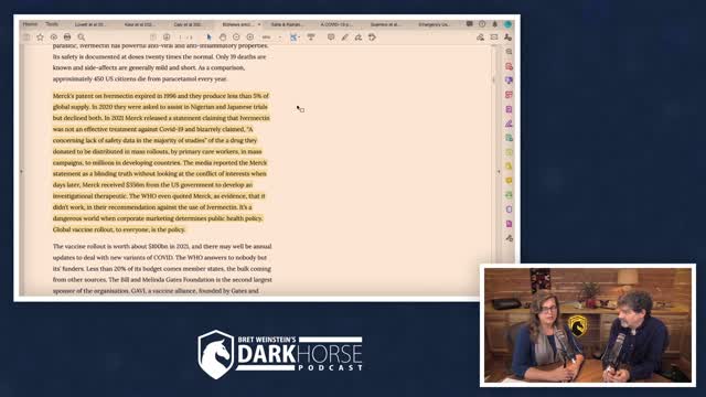 Dark Horse Podcast - Vaccine "Emergency Use Authorization" & ivermectin