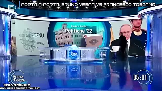 Porta a Porta, Bruno Vespa VS Francesco Toscano - Vero Giornale 20.09.2022