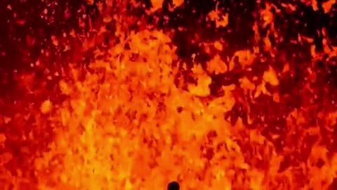 Facing Nature's Fury: Man vs. Volcano! 🌋👤🔥🌍😮🌟