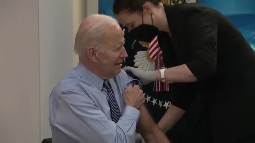 BIDEN GETS HIS SECOND COVID BOOSTER SHOT