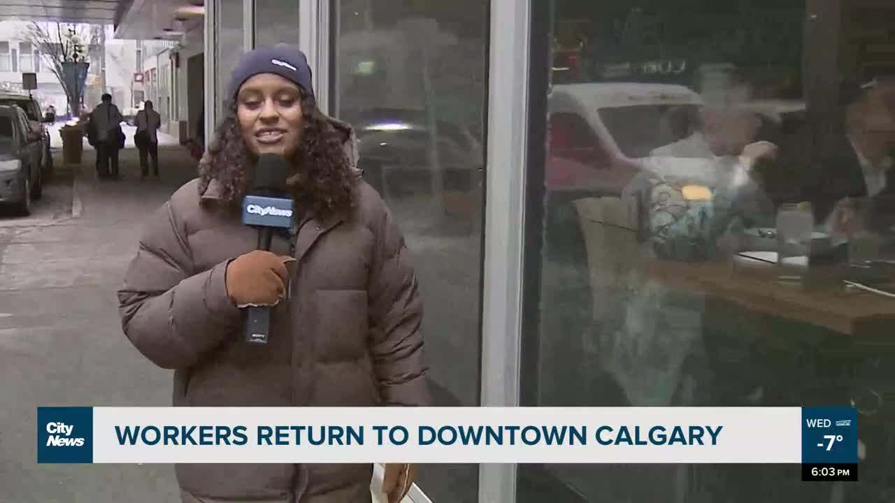 As restrictions ease, workers return to downtown Calgary