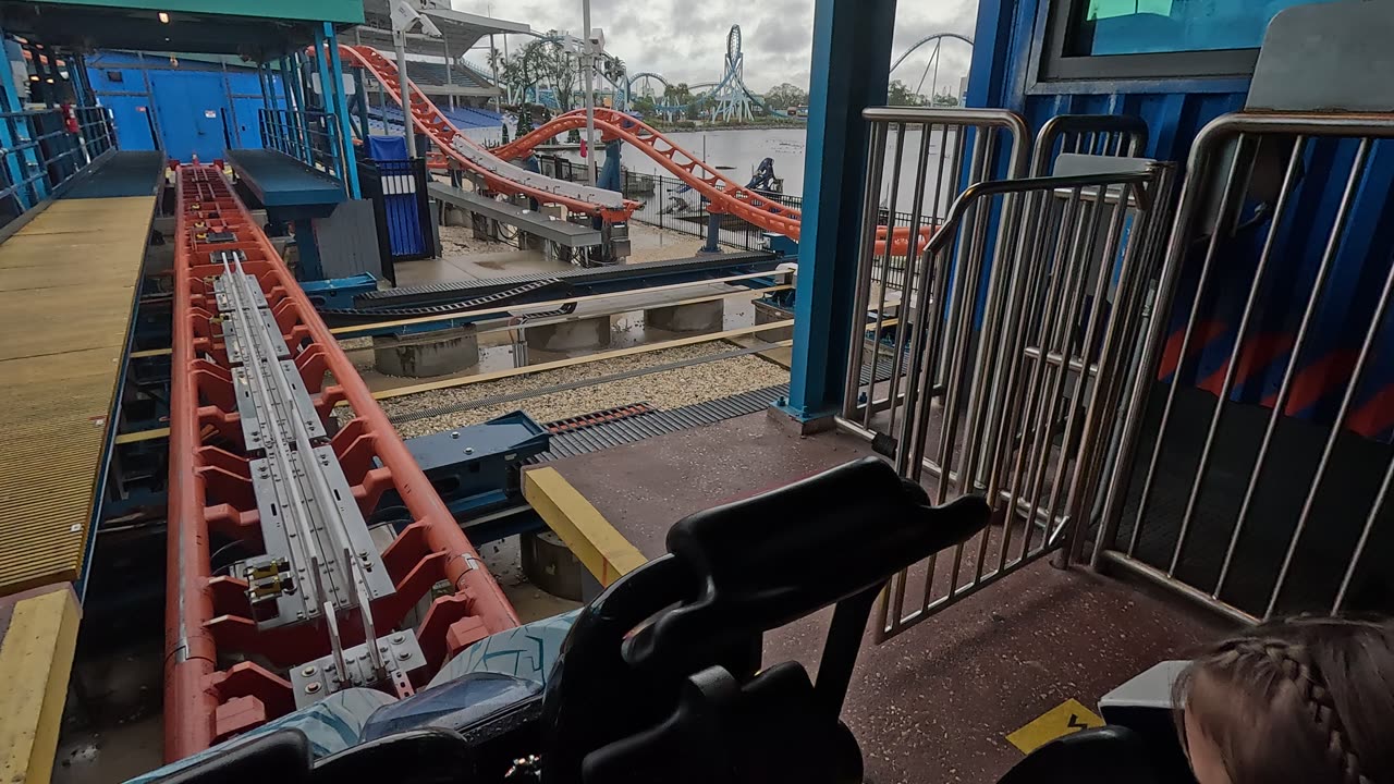 Riding the Ice Breaker at Sea World Orlando, GoPro Hero 12 Head Mounted