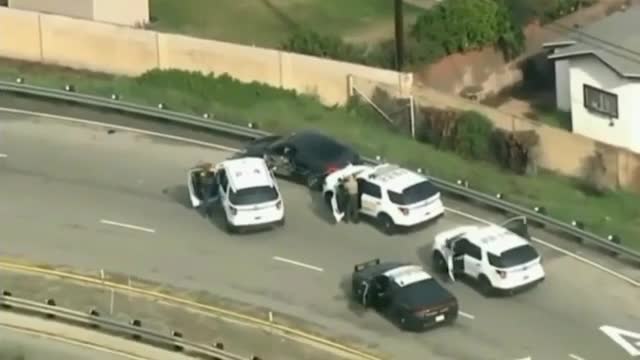 Moving Truck Wrecks Sedan, Helps Police End High Speed Pursuit