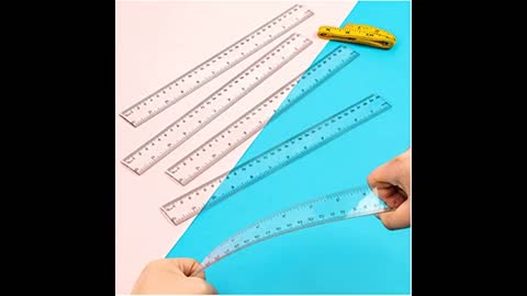Review: ALLINONE-1121-001 Plastic Ruler Flexible Ruler with inches and metric Measuring Tool 12...