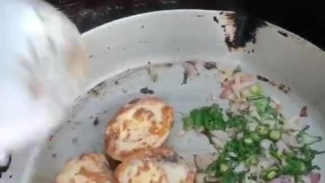 Street Food Scallion Fried Egg
