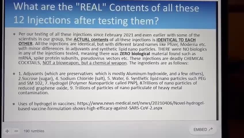 1664. 💉VACCINE 💉HOLOCAUST👹 Ingredients ☠