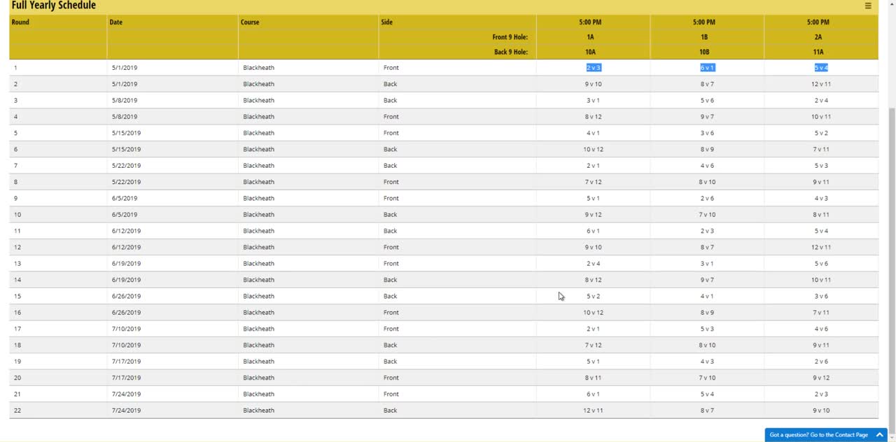 Advanced Scheduling - League Groups Playing on Opposite Sides