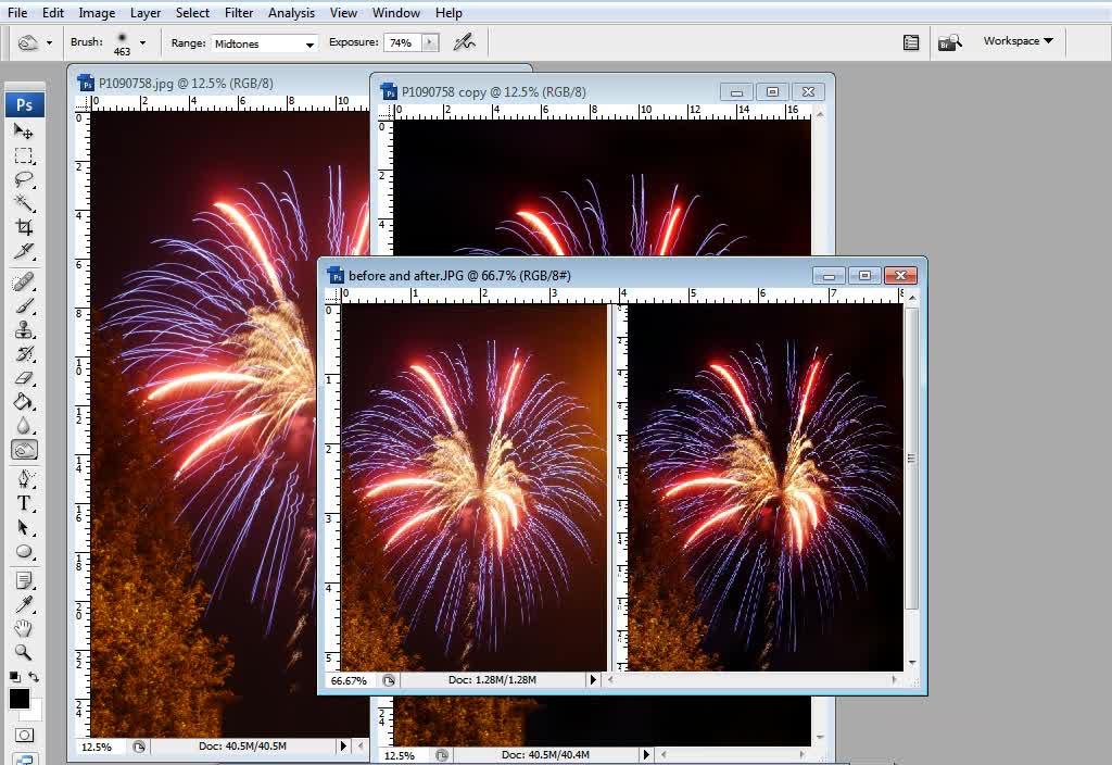 Tutorial - How To Fix/Edit Fireworks Photos