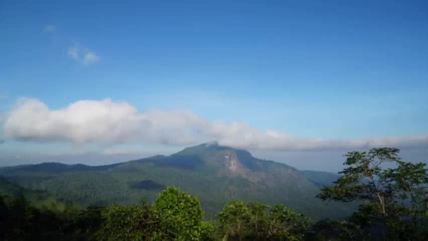 mountain and cloud