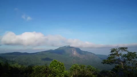mountain and cloud