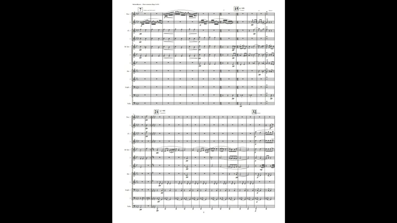 Juaquín Turina– Paseo noturno (Evening Stroll) (Brass Choir + 2 Piccolos & 2 Flutes)