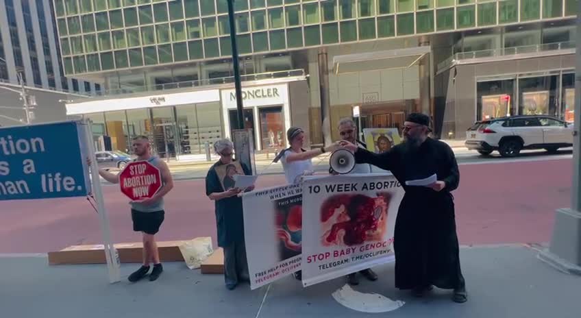 Orthodox prayer service to end abortion in Manhattan led by Fr. Zosimas (Krampis)