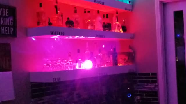 Bar with lights