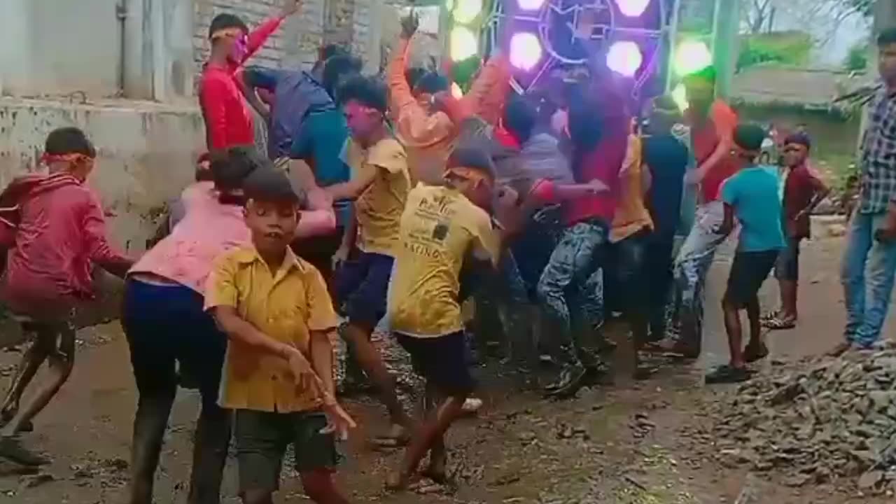 Village ganesh bisarjan dance