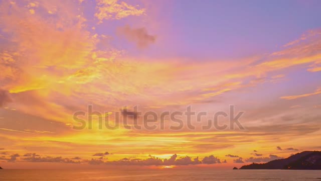 Time lapse of Majestic sunset or sunrise landscape Amazing light of nature