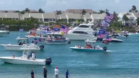 Incredible Trump boat parade in Florida!!