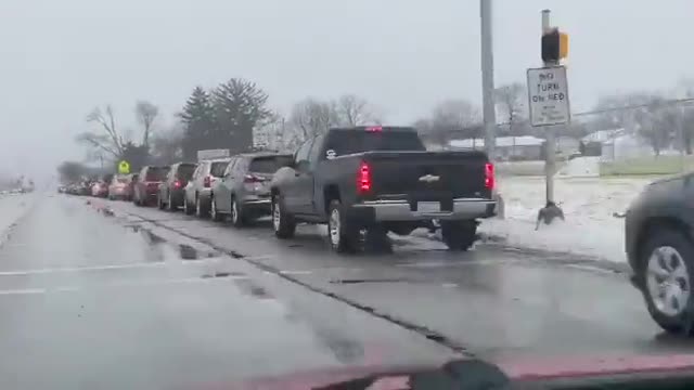Absurdly Huge Line for Covid-19 Testing in Milwaukee