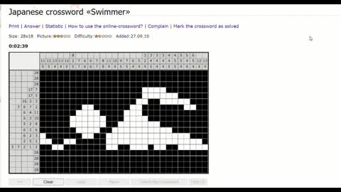 Nonograms - Swimmer