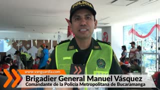Policía de Bucaramanga lleva la Navidad a niños en el Hospital Internacional