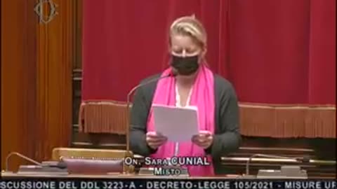 On. Sara Cunial - intervento in Parlamento