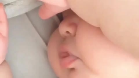 baby dreaming to eat