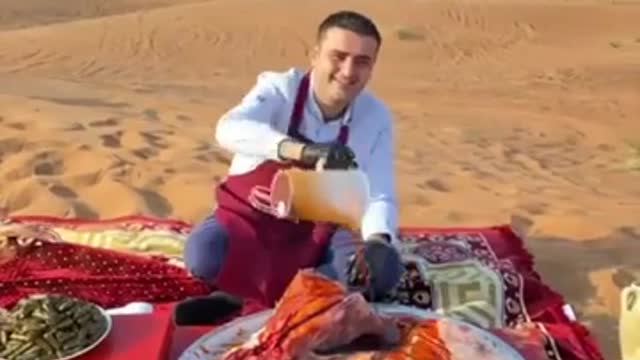 بوراك والطبخ في الصحراء Burak and cooking in the desert