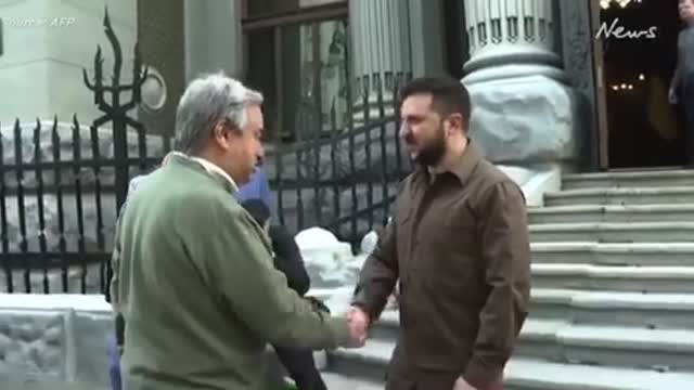 Russia’s brazen attack us UN head visits kyiv, Ukraine