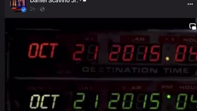 Scavino on Facebook 🇺🇸 Back to the Future, October 21, 2015 at 4:29pm