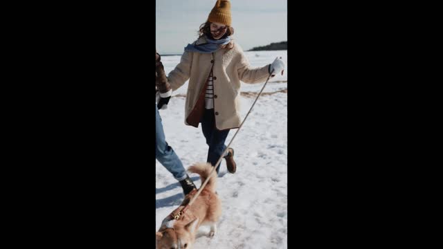Cute dog relationship with family