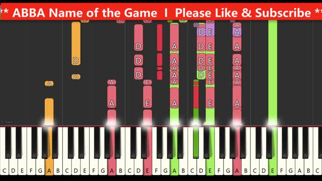 Abba - Name of the Game (Keyboard and Organ Tutorial)