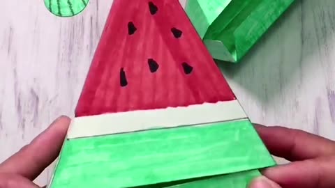 Paper Watermelon Craft - Easy & Fun DIY Tutorial! 🍉